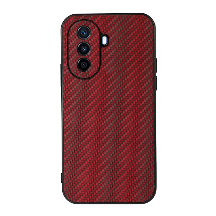 For Huawei Enjoy 50 China/nova Y70 4G Global/nova Y70 Plus Fine Hole Carbon Fiber Texture Shockproof Phone Case