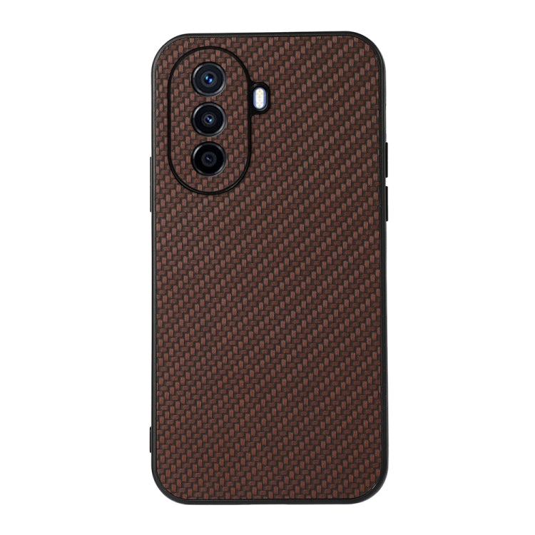 For Huawei Enjoy 50 China/nova Y70 4G Global/nova Y70 Plus Fine Hole Carbon Fiber Texture Shockproof Phone Case