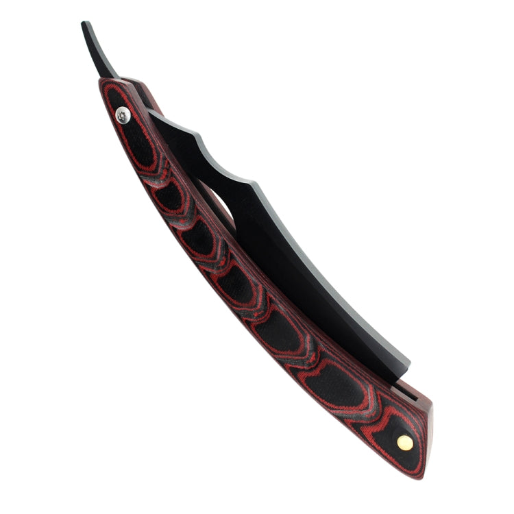 Z-10 Folding Manual Shaving Shaver Travel Straight Edge Razor Beard Cutter(Black Blade Stable Wood)
