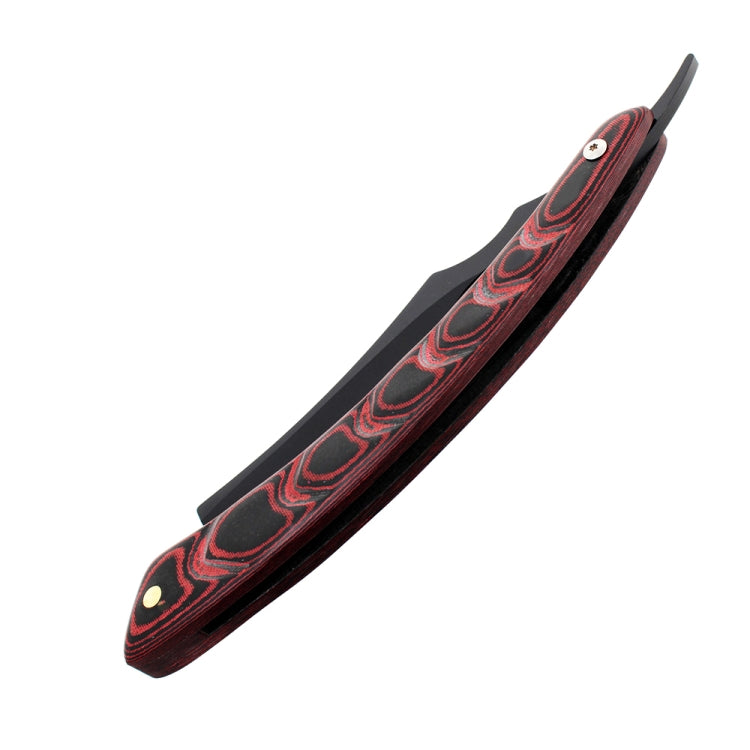 Z-10 Folding Manual Shaving Shaver Travel Straight Edge Razor Beard Cutter(Black Blade Stable Wood)