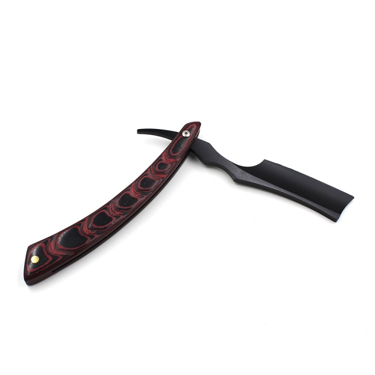 Z-10 Folding Manual Shaving Shaver Travel Straight Edge Razor Beard Cutter(Black Blade Stable Wood)