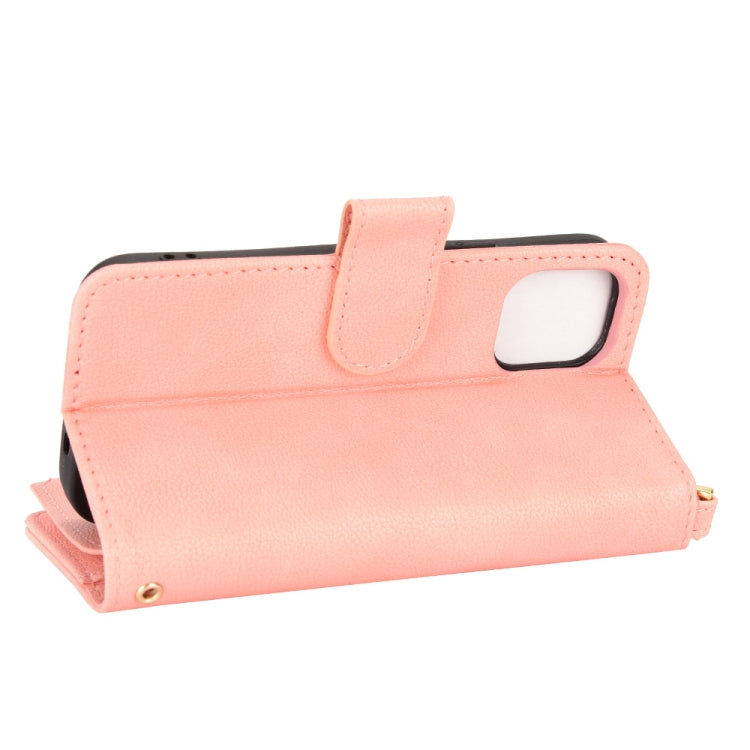 For iPhone 12 mini Litchi Texture Zipper Leather Phone Case