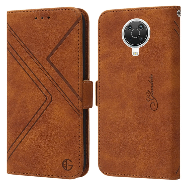 For Nokia G20 / G10 / 6.3 RFID Geometric Line Flip Leather Phone Case