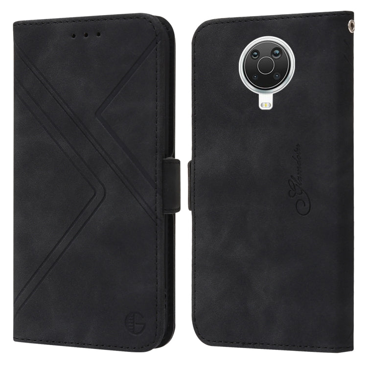 For Nokia G20 / G10 / 6.3 RFID Geometric Line Flip Leather Phone Case