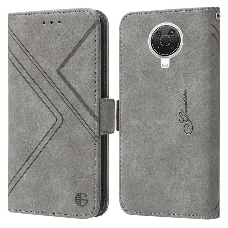 For Nokia G20 / G10 / 6.3 RFID Geometric Line Flip Leather Phone Case