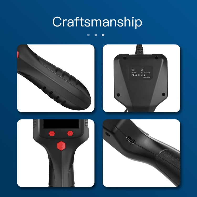 8mm 2.4 inch HD Side Camera Handheld Industrial Endoscope With LCD Screen, Length:10m