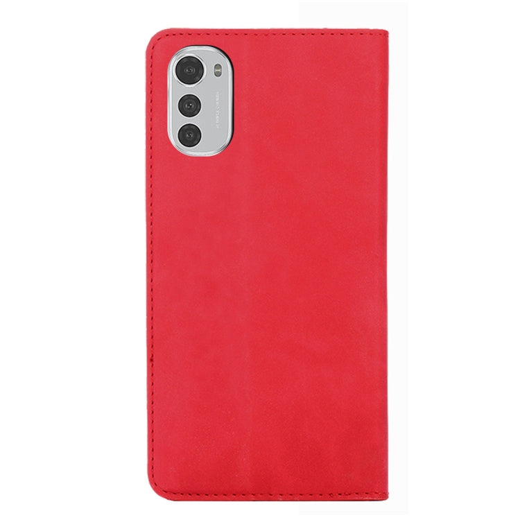 For Motorola Moto E32 4G Skin Feel Magnetic Horizontal Flip Leather Phone Case