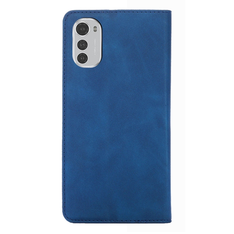For Motorola Moto E32 4G Skin Feel Magnetic Horizontal Flip Leather Phone Case