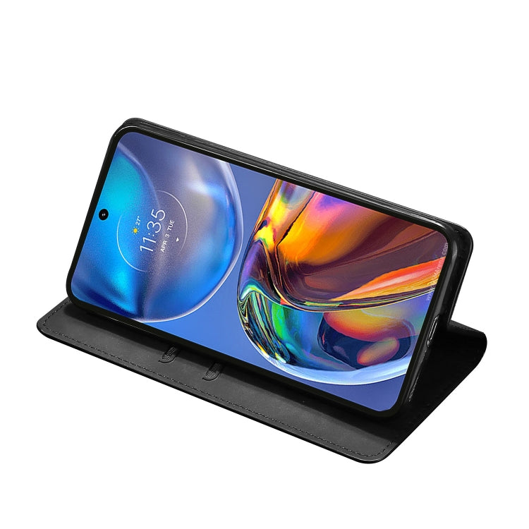 For Motorola Moto E32 4G Skin Feel Magnetic Horizontal Flip Leather Phone Case