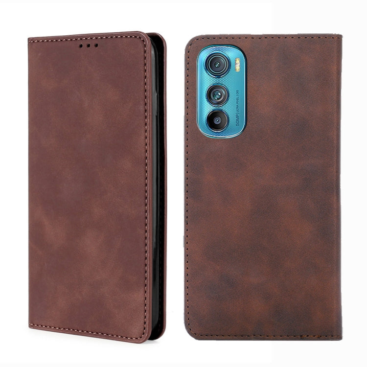 For Motorola Edge 30 Skin Feel Magnetic Horizontal Flip Leather Phone Case