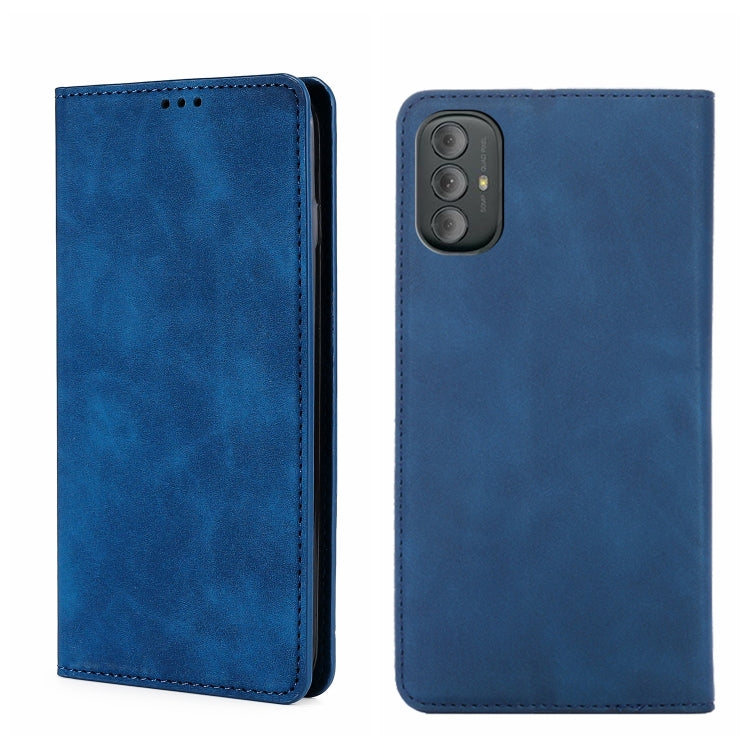 For Motorola Moto G Power 2022 Skin Feel Magnetic Horizontal Flip Leather Phone Case