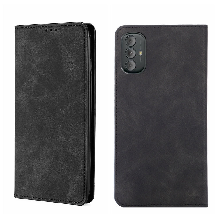 For Motorola Moto G Power 2022 Skin Feel Magnetic Horizontal Flip Leather Phone Case