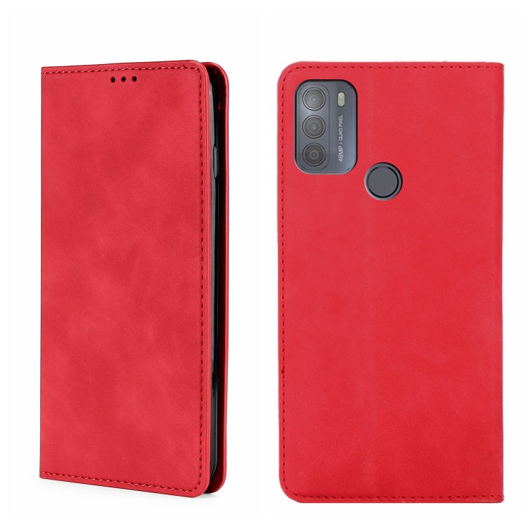 For Motorola Moto G50 Skin Feel Magnetic Horizontal Flip Leather Phone Case