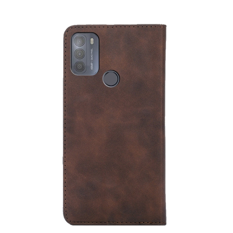 For Motorola Moto G50 Skin Feel Magnetic Horizontal Flip Leather Phone Case