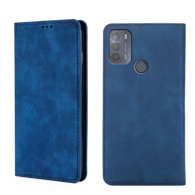 For Motorola Moto G50 Skin Feel Magnetic Horizontal Flip Leather Phone Case