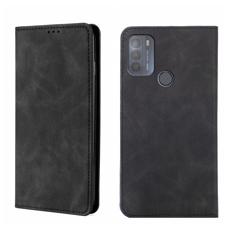 For Motorola Moto G50 Skin Feel Magnetic Horizontal Flip Leather Phone Case