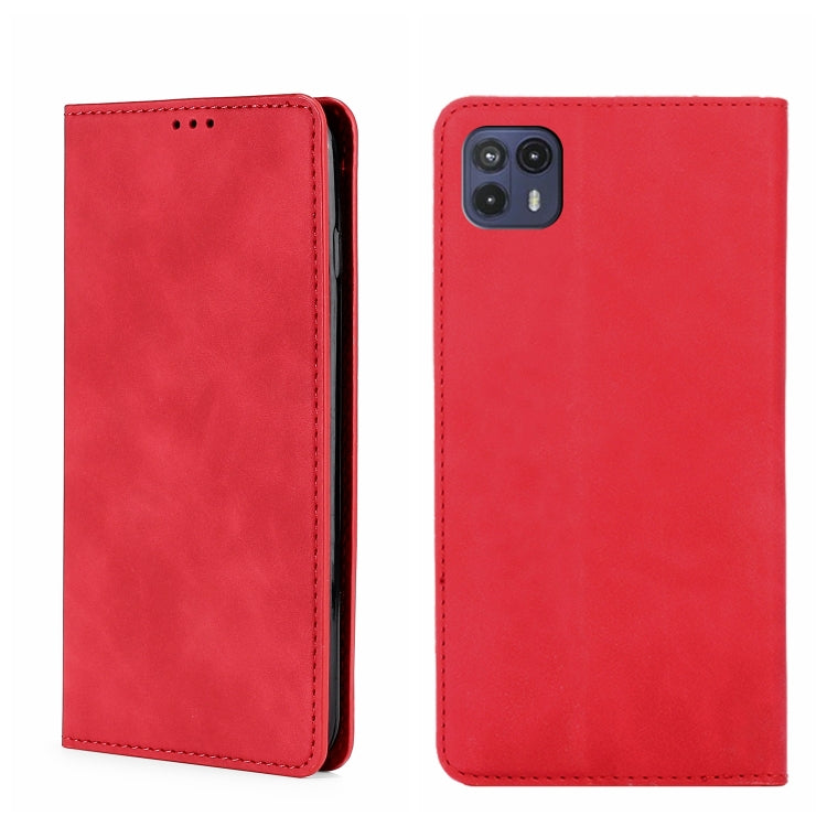 For Motorola Moto G50 5G Skin Feel Magnetic Horizontal Flip Leather Phone Case