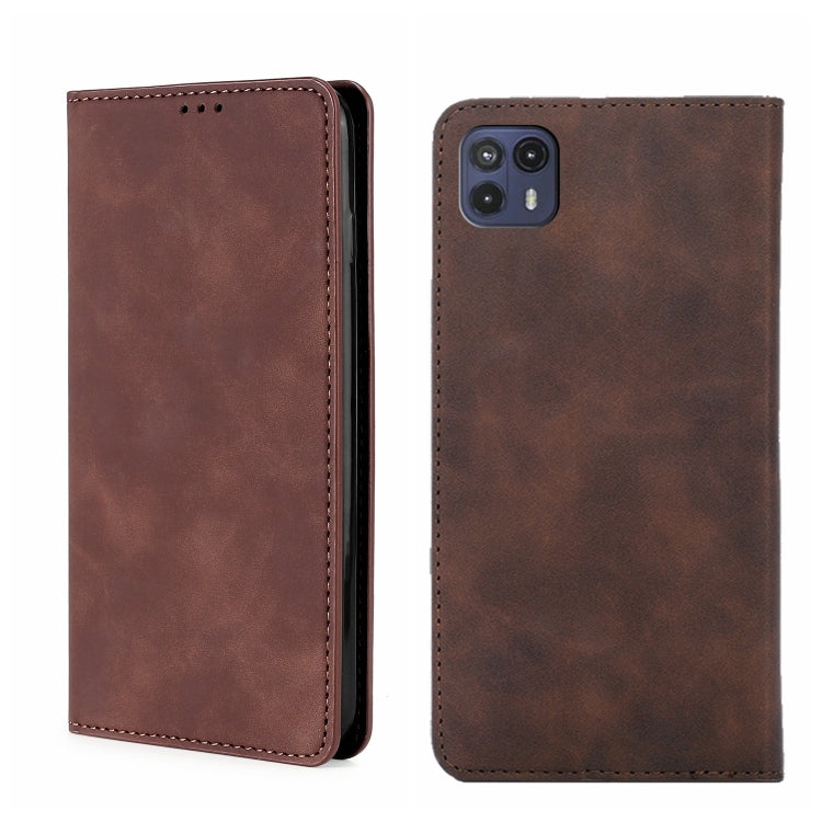For Motorola Moto G50 5G Skin Feel Magnetic Horizontal Flip Leather Phone Case