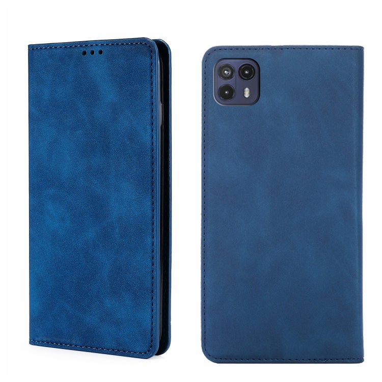 For Motorola Moto G50 5G Skin Feel Magnetic Horizontal Flip Leather Phone Case