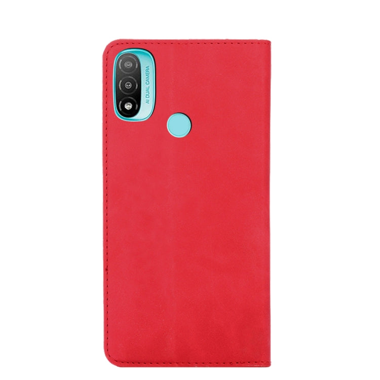 For Motorola Moto E20 Skin Feel Magnetic Horizontal Flip Leather Phone Case