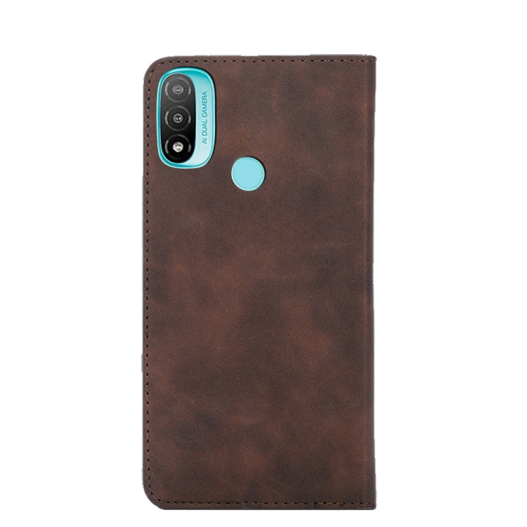 For Motorola Moto E20 Skin Feel Magnetic Horizontal Flip Leather Phone Case