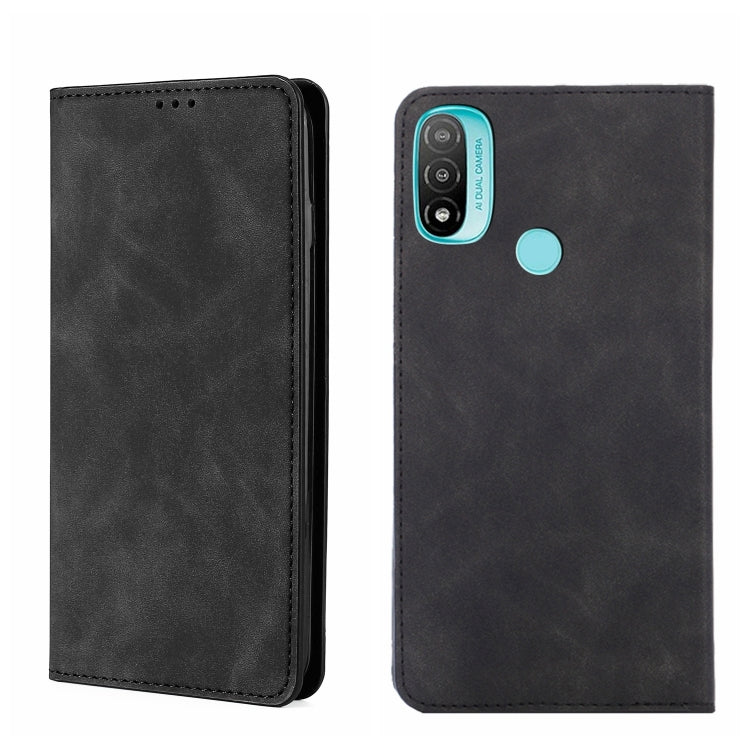 For Motorola Moto E20 Skin Feel Magnetic Horizontal Flip Leather Phone Case