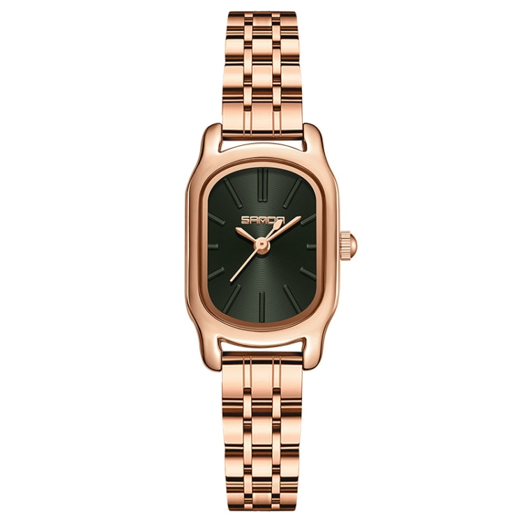 SANDA 1104 Mini Dial Waterproof Lady Quartz Watch, Style:Steel Band