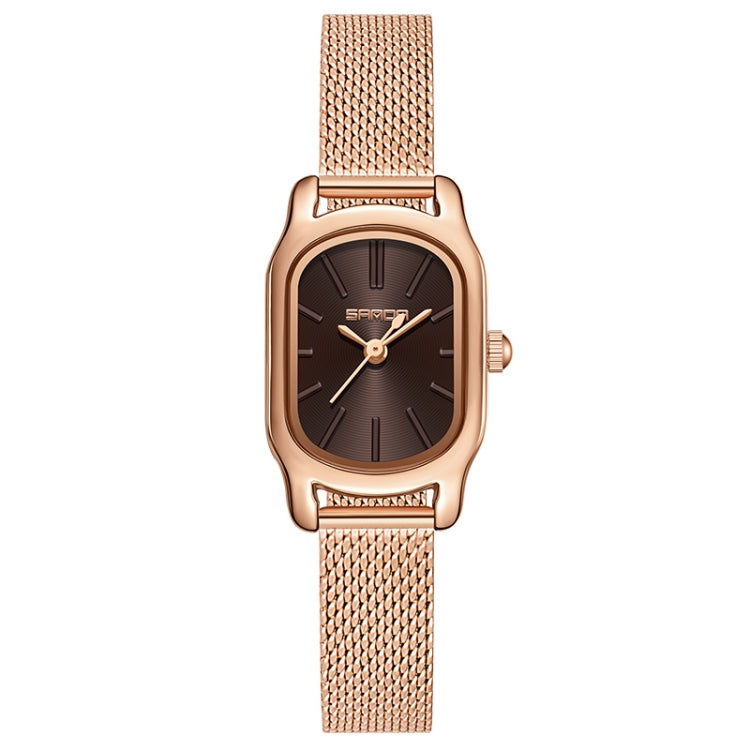 SANDA 1104 Mini Dial Waterproof Lady Quartz Watch, Style:Mesh Band