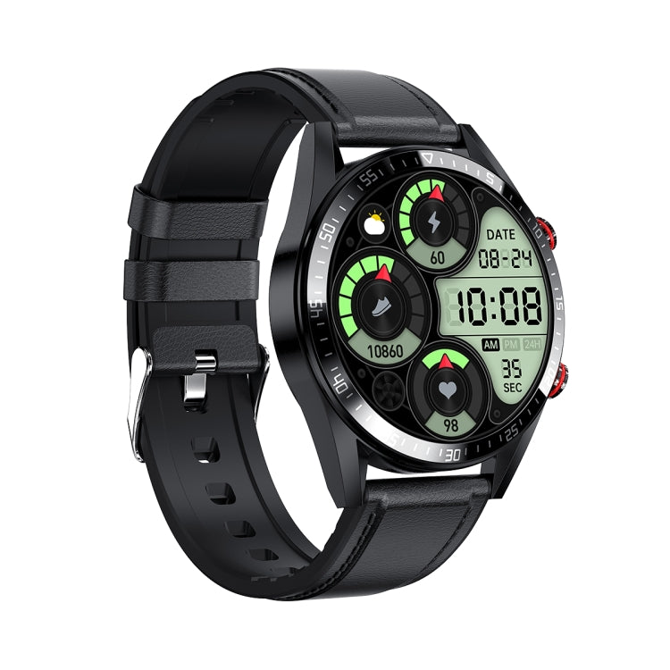 Z18 1.39 inch AMOLED Screen Smart Watch, Support Heart Rate Monitoring/Blood Pressure Monitoring, Strap Material:Leather