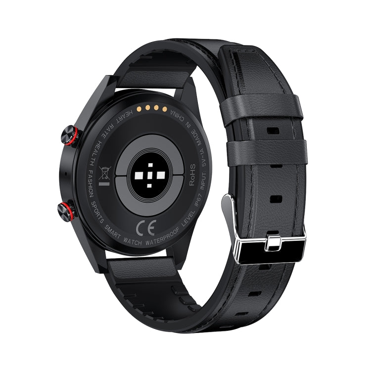Z18 1.39 inch AMOLED Screen Smart Watch, Support Heart Rate Monitoring/Blood Pressure Monitoring, Strap Material:Leather