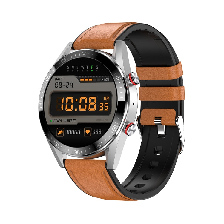 Z18 1.39 inch AMOLED Screen Smart Watch, Support Heart Rate Monitoring/Blood Pressure Monitoring, Strap Material:Leather