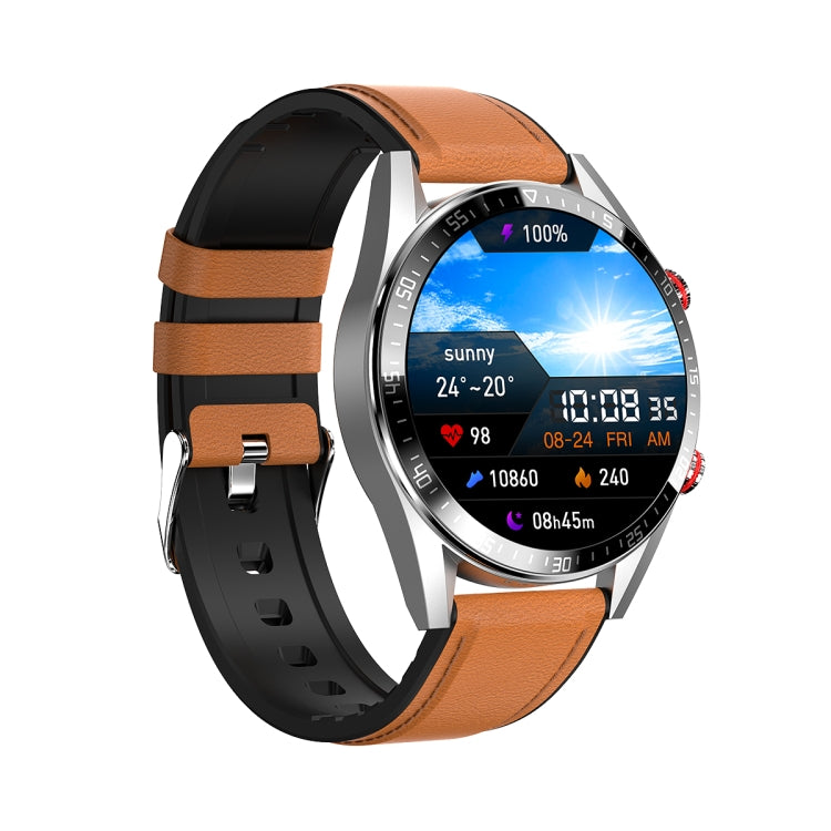 Z18 1.39 inch AMOLED Screen Smart Watch, Support Heart Rate Monitoring/Blood Pressure Monitoring, Strap Material:Leather