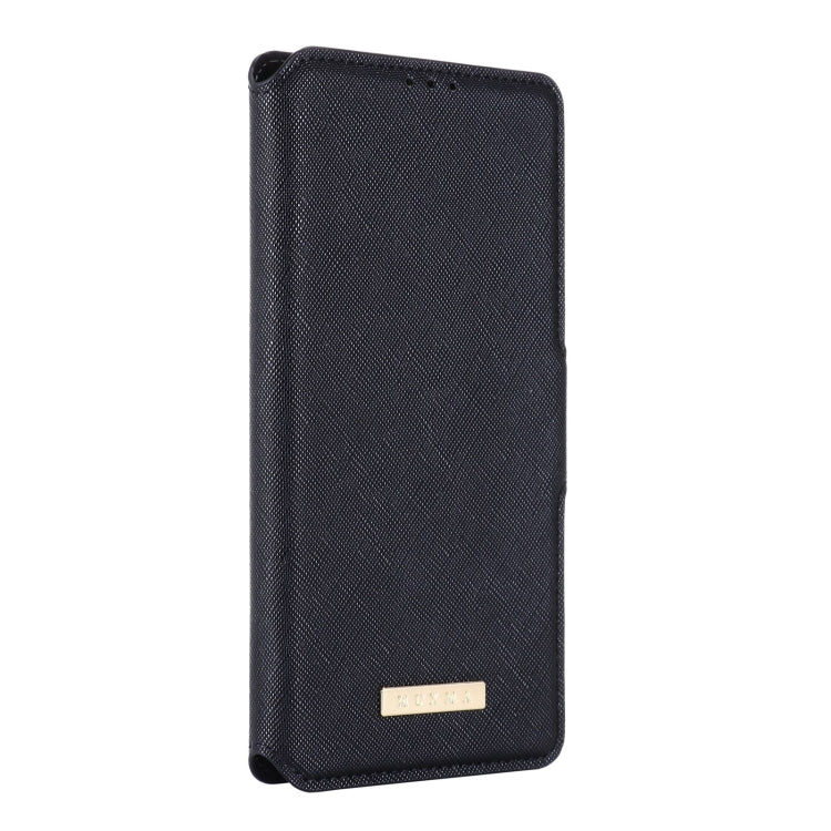 For Samsung Galaxy A13 MUXMA MX115 Cross Texture Oil Edge Flip Leather Phone Case