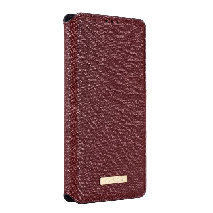 For Samsung Galaxy A13 MUXMA MX115 Cross Texture Oil Edge Flip Leather Phone Case
