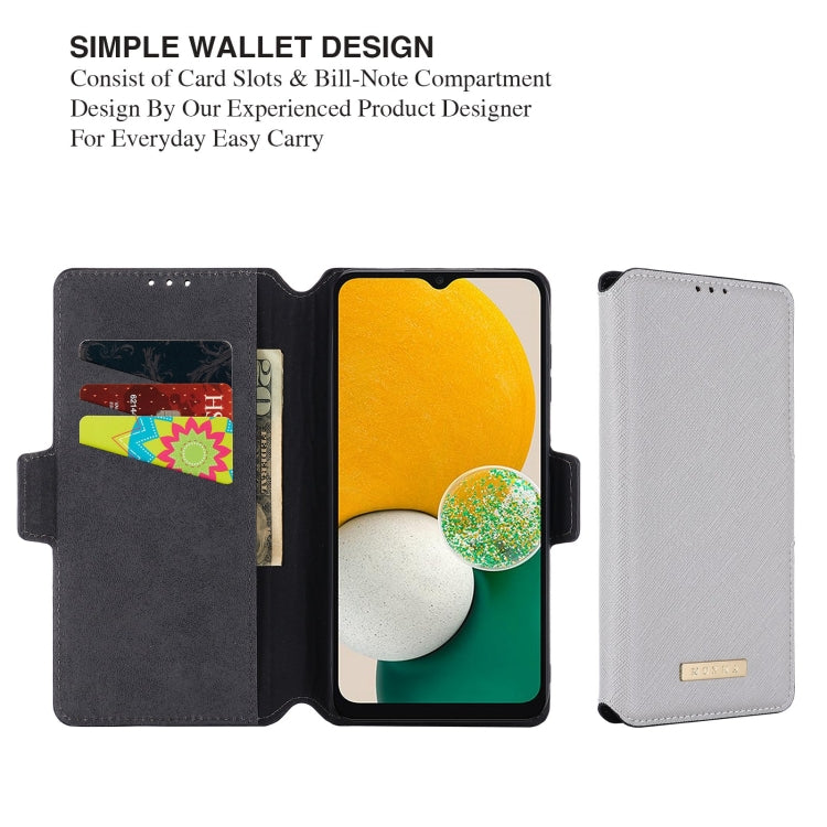 For Samsung Galaxy A13 MUXMA MX115 Cross Texture Oil Edge Flip Leather Phone Case