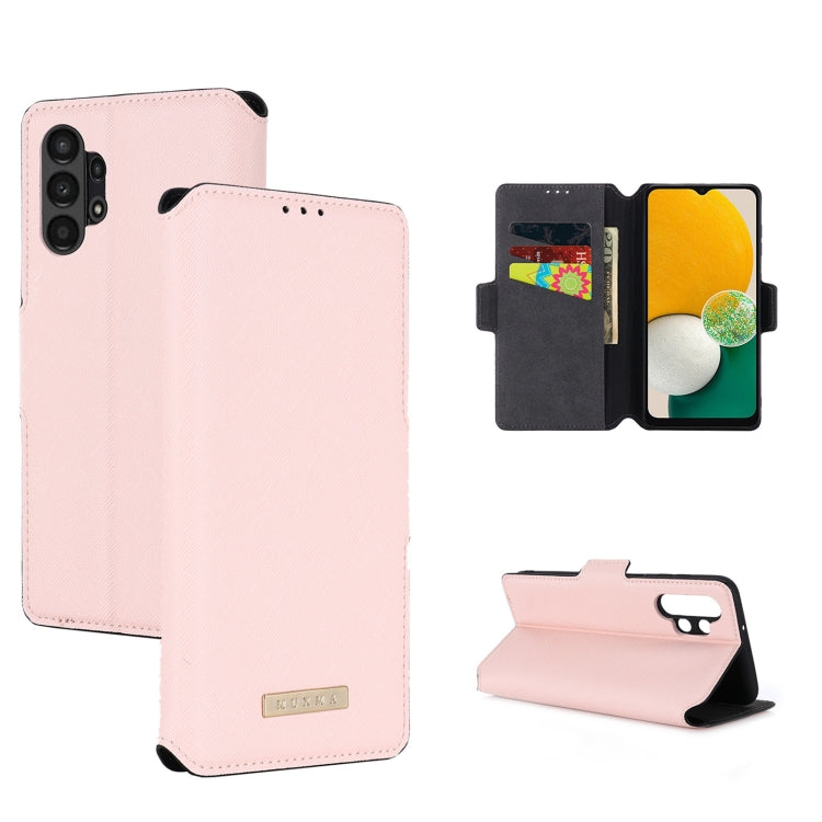 For Samsung Galaxy A13 MUXMA MX115 Cross Texture Oil Edge Flip Leather Phone Case
