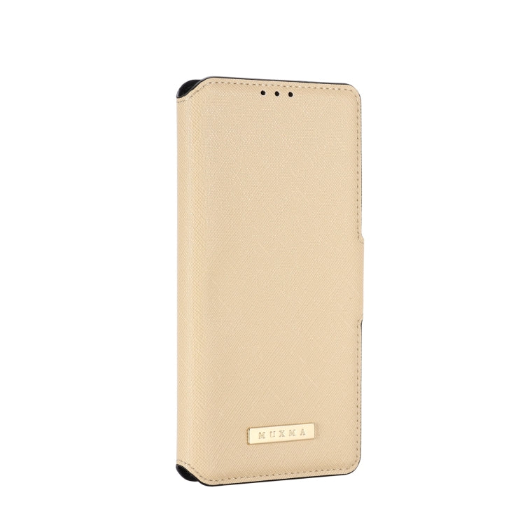 For Samsung Galaxy A12 5G MUXMA MX115 Cross Texture Oil Edge Flip Leather Phone Case