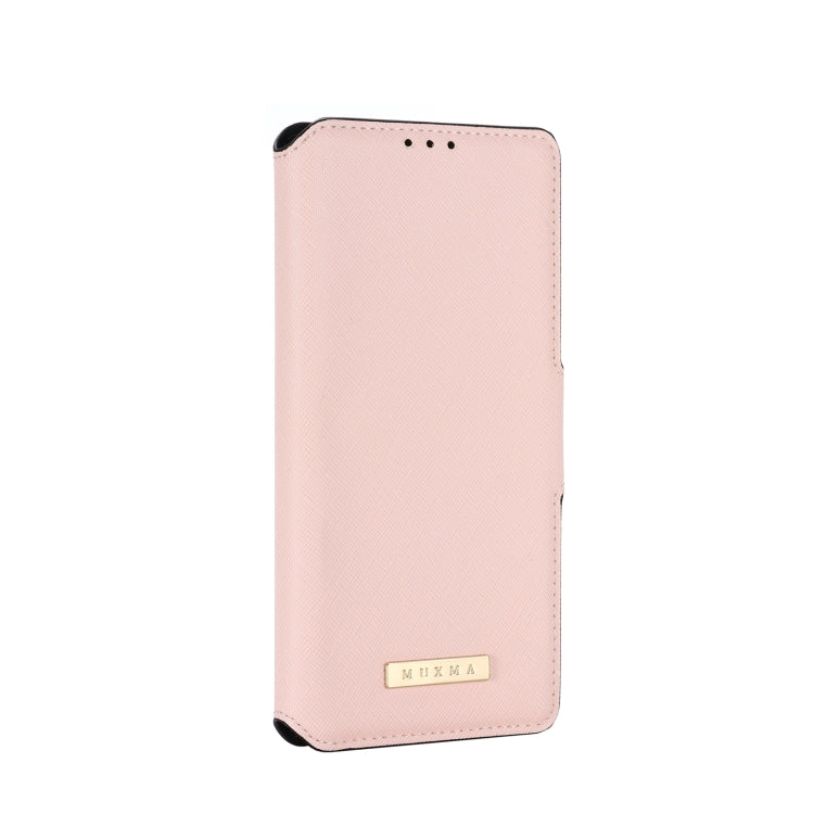 For Samsung Galaxy A12 5G MUXMA MX115 Cross Texture Oil Edge Flip Leather Phone Case