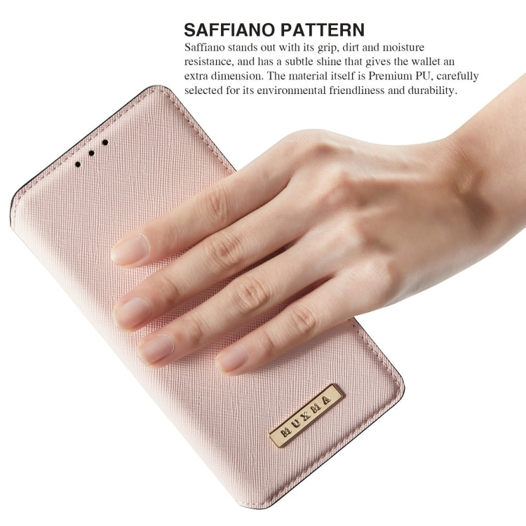 For Samsung Galaxy A12 5G MUXMA MX115 Cross Texture Oil Edge Flip Leather Phone Case