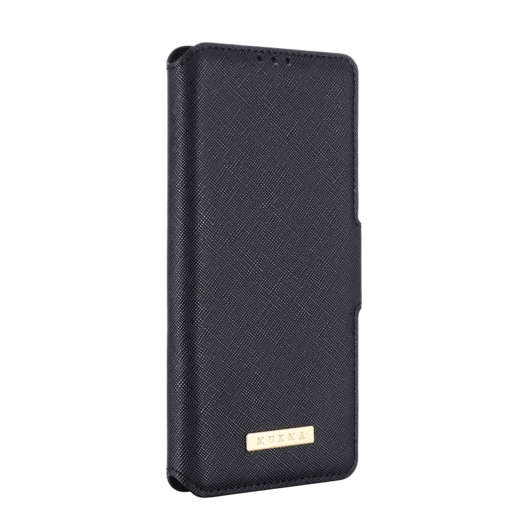 For Samsung Galaxy A32 5G MUXMA MX115 Cross Texture Oil Edge Flip Leather Phone Case