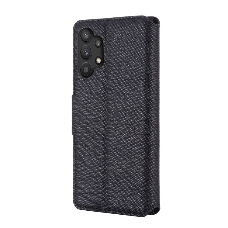 For Samsung Galaxy A32 5G MUXMA MX115 Cross Texture Oil Edge Flip Leather Phone Case