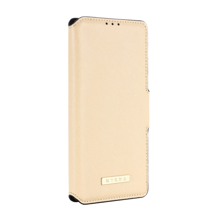 For Samsung Galaxy A32 5G MUXMA MX115 Cross Texture Oil Edge Flip Leather Phone Case
