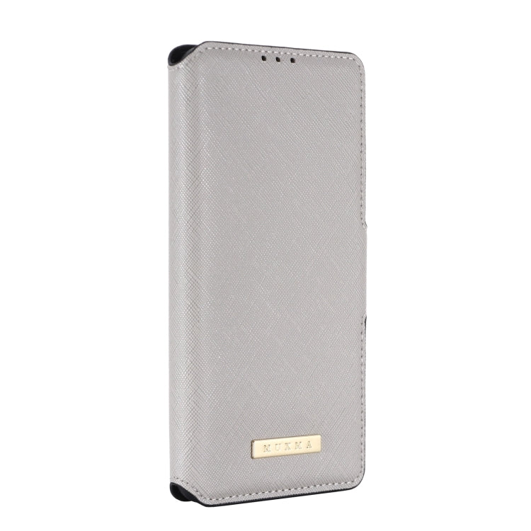 For Samsung Galaxy A32 5G MUXMA MX115 Cross Texture Oil Edge Flip Leather Phone Case