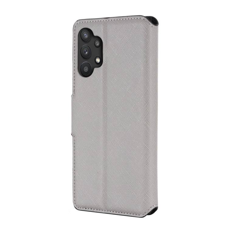 For Samsung Galaxy A32 5G MUXMA MX115 Cross Texture Oil Edge Flip Leather Phone Case