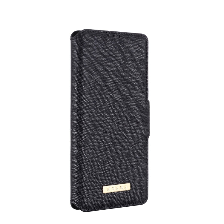 For Samsung Galaxy A52 5G / 4G MUXMA MX115 Cross Texture Oil Edge Flip Leather Phone Case
