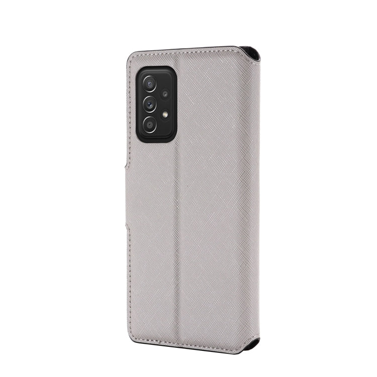 For Samsung Galaxy A52 5G / 4G MUXMA MX115 Cross Texture Oil Edge Flip Leather Phone Case