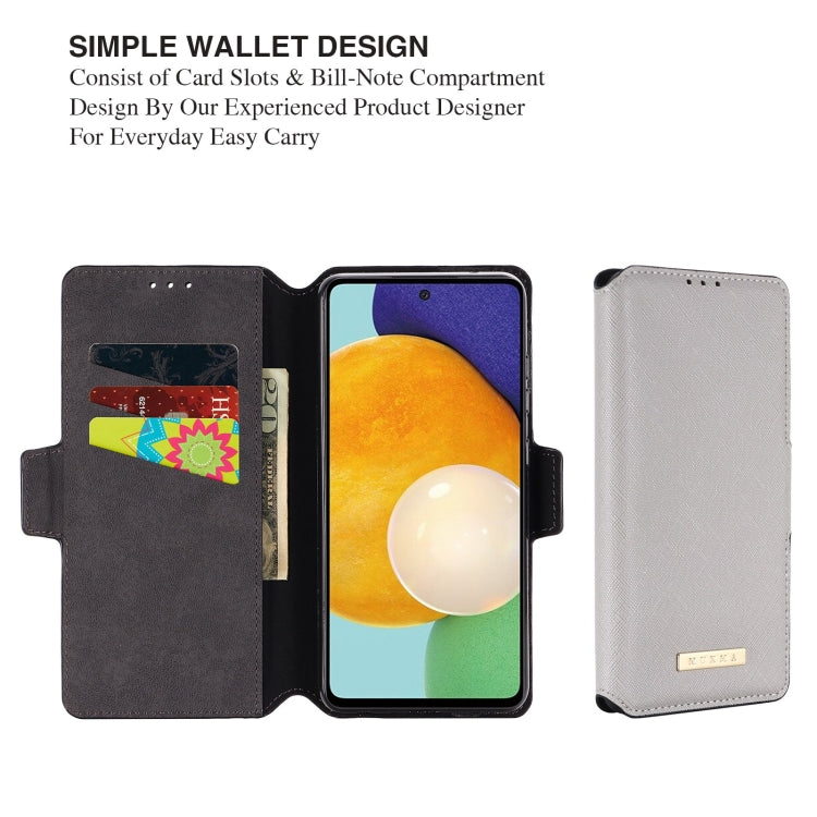 For Samsung Galaxy A52 5G / 4G MUXMA MX115 Cross Texture Oil Edge Flip Leather Phone Case