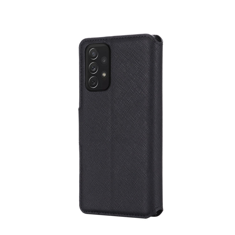 For Samsung Galaxy A72 5G / 4G MUXMA MX115 Cross Texture Oil Edge Flip Leather Phone Case