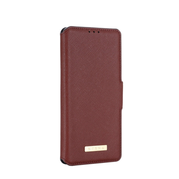 For Samsung Galaxy A72 5G / 4G MUXMA MX115 Cross Texture Oil Edge Flip Leather Phone Case