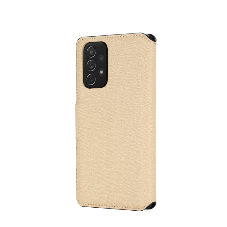 For Samsung Galaxy A72 5G / 4G MUXMA MX115 Cross Texture Oil Edge Flip Leather Phone Case